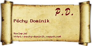 Péchy Dominik névjegykártya